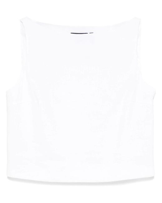 Theory White Sl Bateau Nk Top