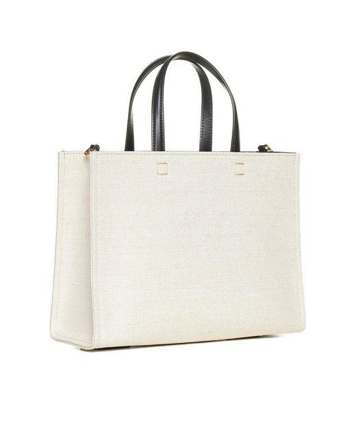 Givenchy White Small Size Front Logo Tote Bag