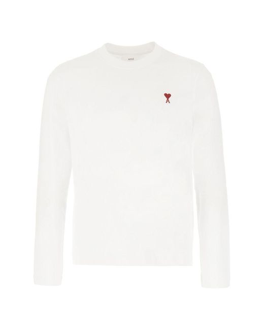 AMI White Ami Paris T-shirts And Polos for men