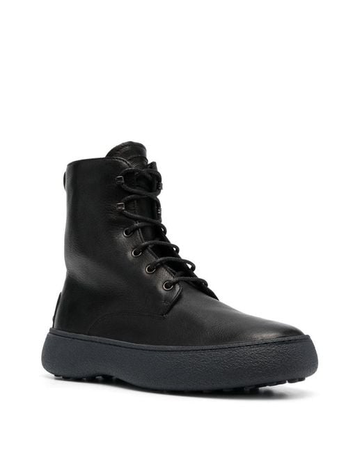 Tod's Black W.g. Lace-up Ankle Boots for men