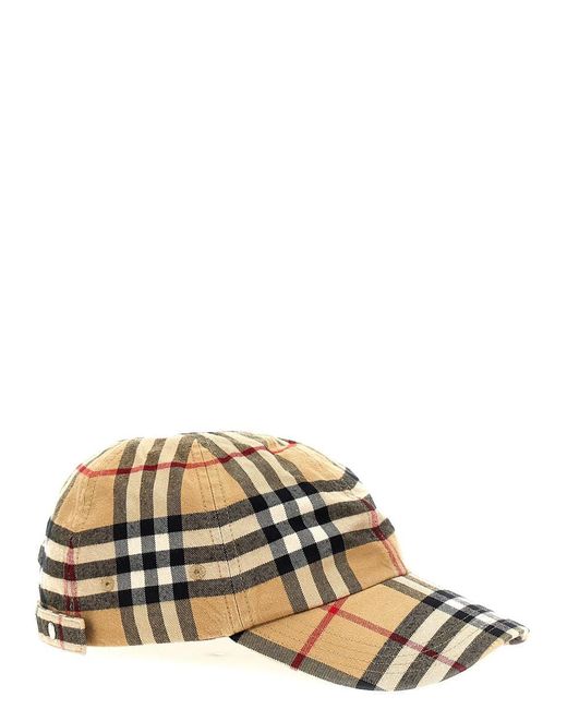 Burberry Natural Vintage Check-pattern Cotton Cap for men