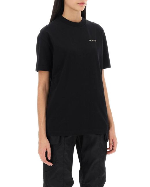 Off-White c/o Virgil Abloh Black T-shirt With Back Embroidery