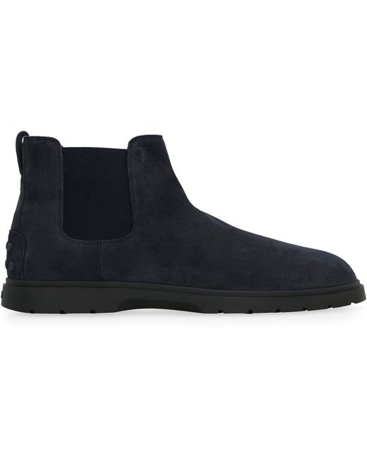Tod's Black Suede Chelsea Boots for men