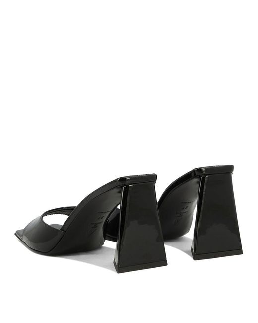 The Attico Black "mini Devon" Sandals