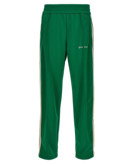 Palm Angels Green Classic Logo Track Pants for men