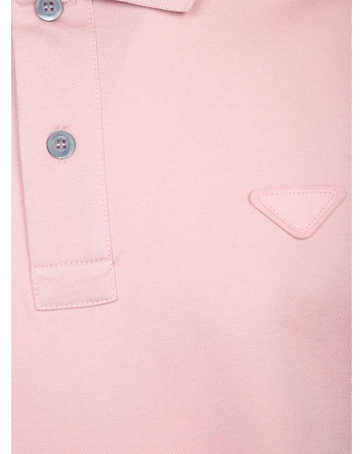 Tシャツ・カットソー [PRADA] Pink Cotton T-Shirt Prada T-Shirts in Pink for Men | Lyst