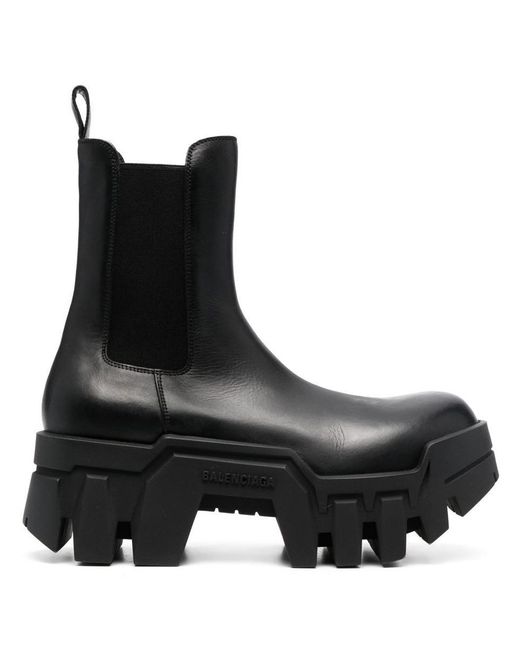 Balenciaga Black Bulldozer Chelsea Ankle Boots