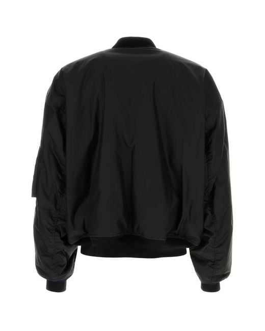 Balenciaga Black Large Fit Bomber Jaket for men