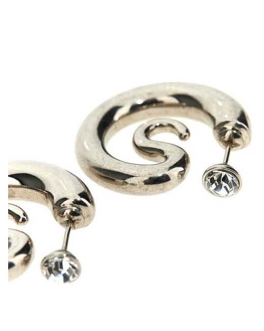 Panconesi Metallic 'Diamond Serpent' Earrings