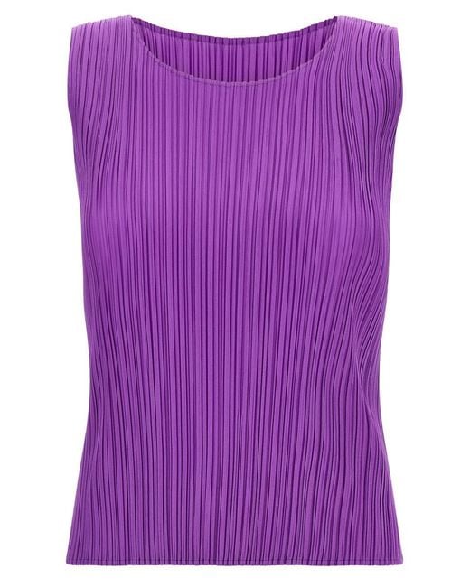 Pleats Please Issey Miyake Purple 'Monthly Colors: August' Top