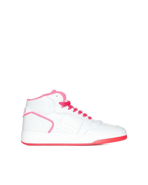Saint Laurent Pink Sl/80 Leather Sneakers for men