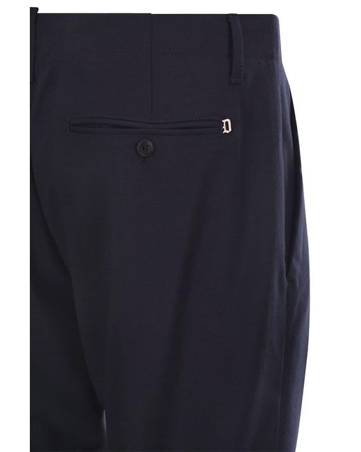 Dondup Blue Ben - Carrot Pants In Wool for men