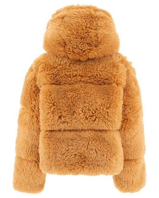 Ugg Orange Faux Fur Down Puffer Coat