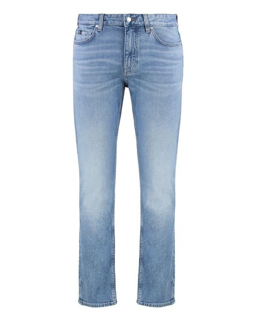 BOSS Men's Blue 5-pocket Slim Fit Jeans - Main Image