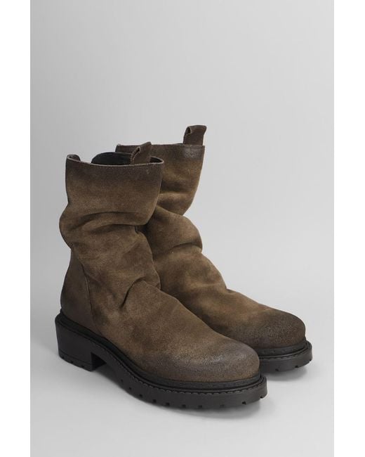METISSE Brown Low Heels Ankle Boots
