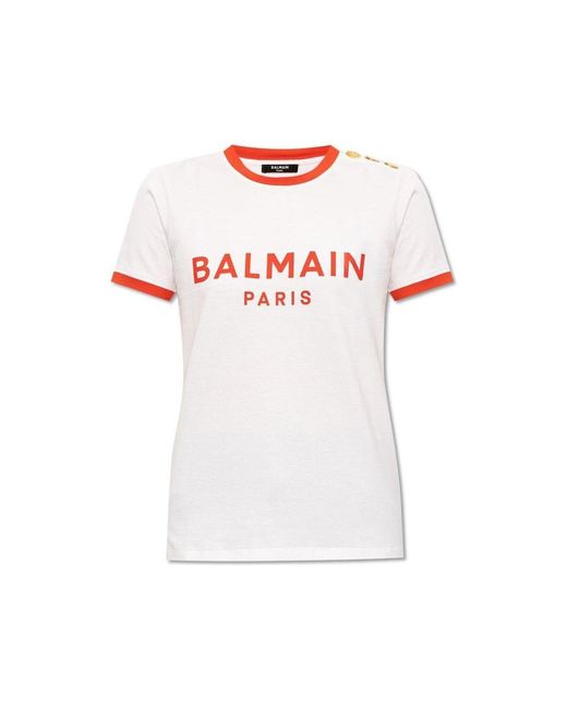Balmain White T-Shirts & Tops