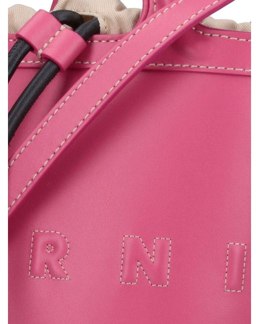Marni Pink Small 'tropicalia' Bucket Bag