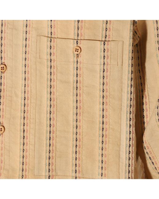 Uma Wang Natural Tan Cotton Stripe Shirt