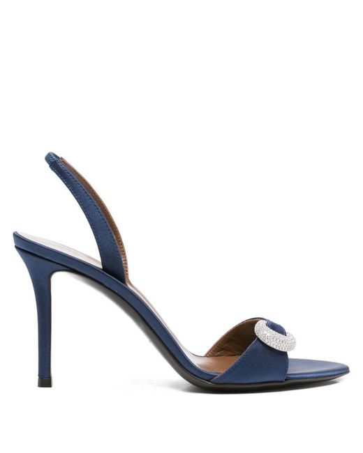 Giuseppe Zanotti Blue 100Mm Slingback Embellished Heeled Sandals