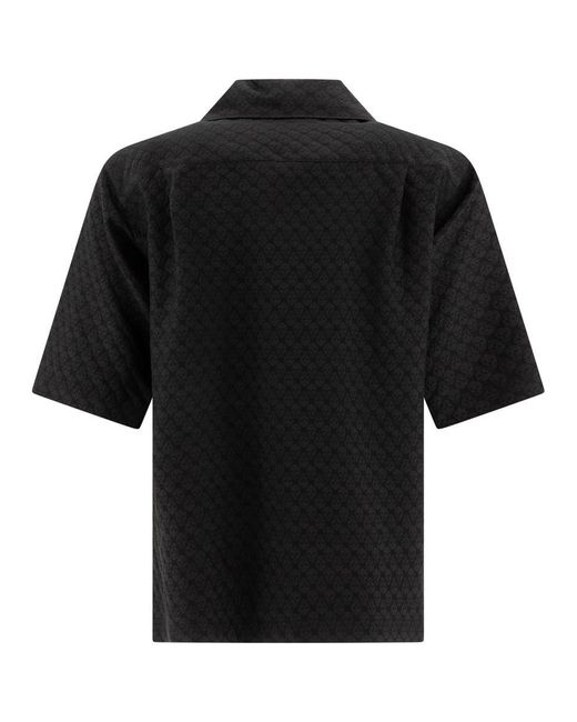 Alexander McQueen Black Skull Jacquard Shirt For for men