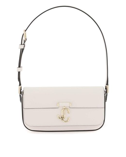 Jimmy Choo 'avenue' Mini Shoulder Bag in White | Lyst