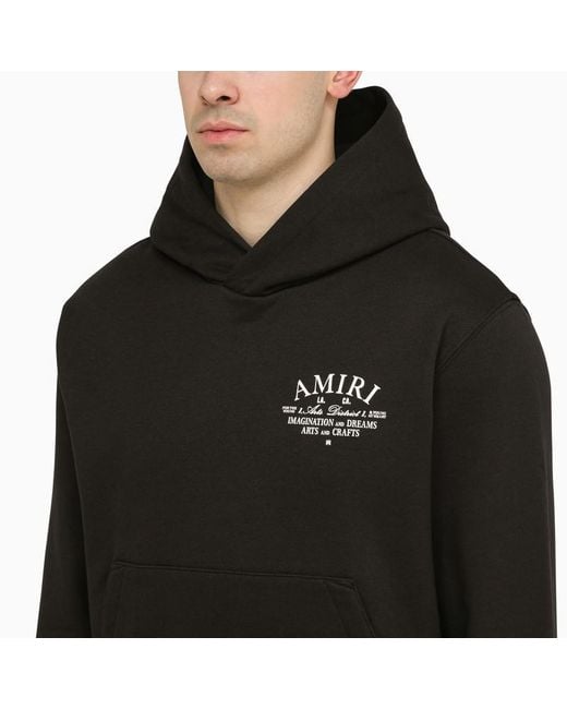 Amiri Black Hoodie With Logo for men