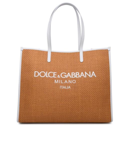 Dolce & Gabbana Brown Large Shopping Bag
