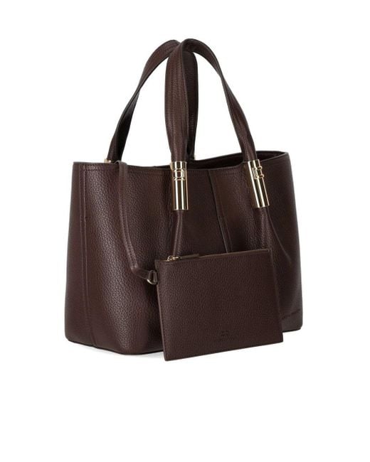 Elisabetta Franchi Brown Coffee Tote Bag