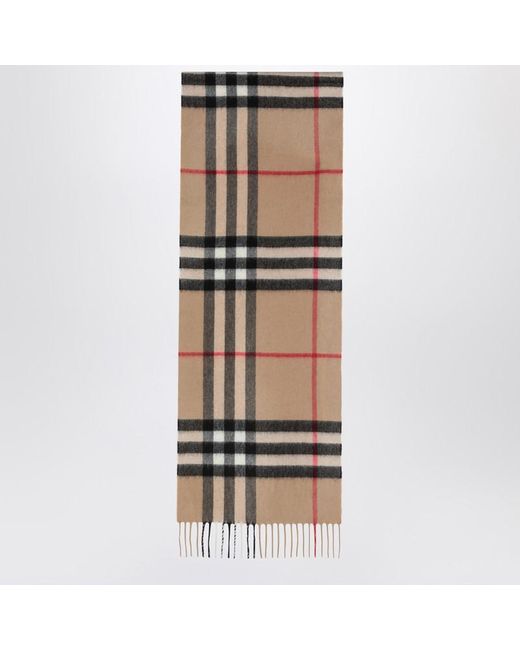 Burberry Brown Scarf With Check Motif for men