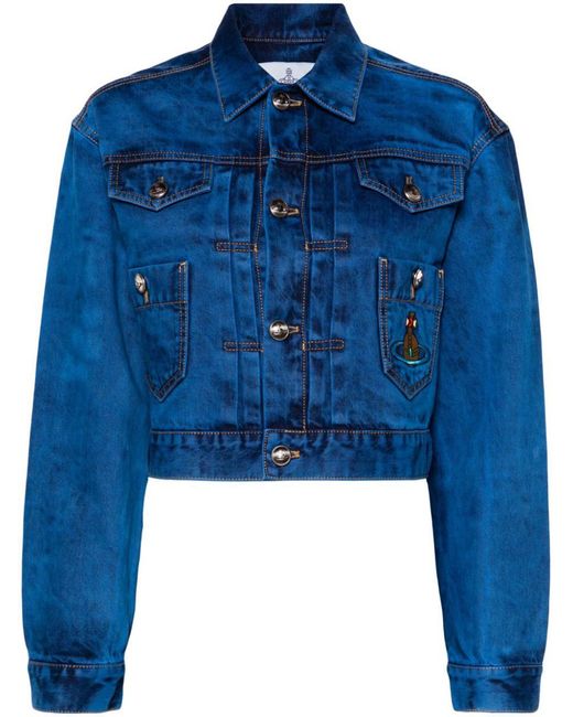 Vivienne Westwood Blue Cropped Denim Jacket