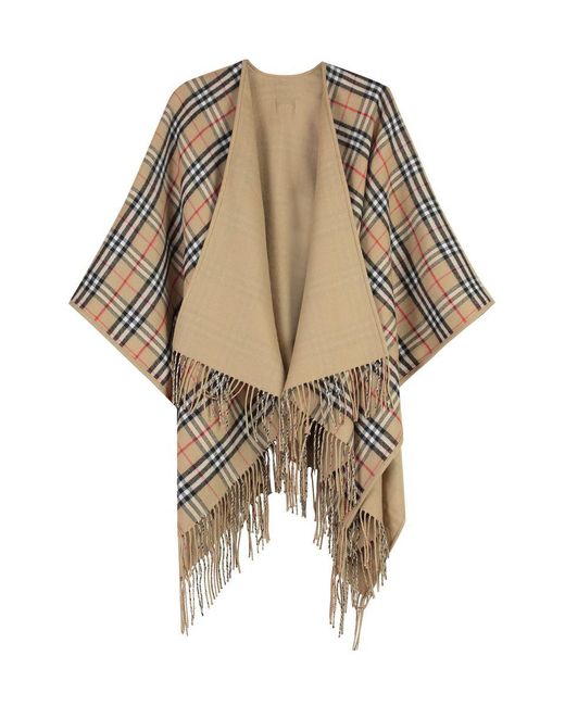Burberry Natural Wool Reversible Cape