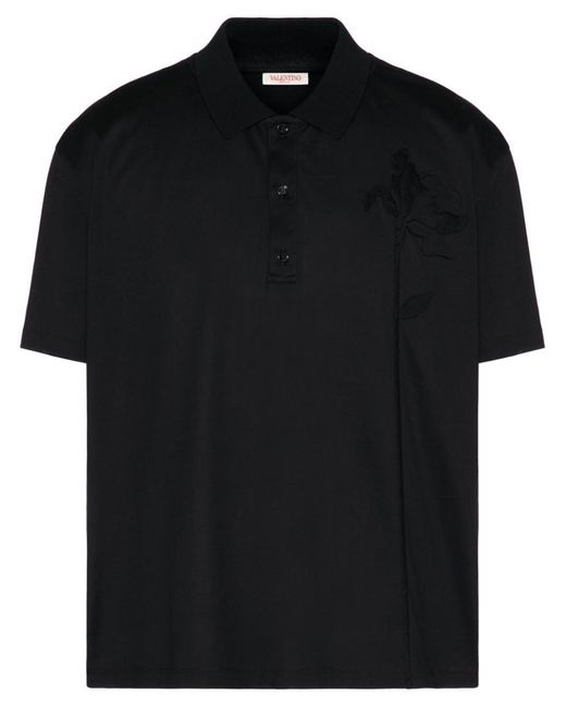 Valentino Garavani Black T-shirts And Polos for men