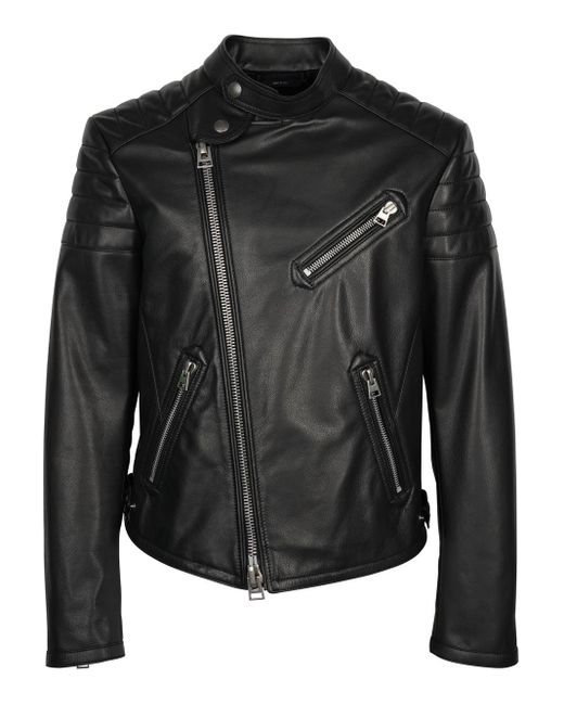 Tom Ford Leather Giubbotto Biker Clothing in Black for Men - Save 1% | Lyst