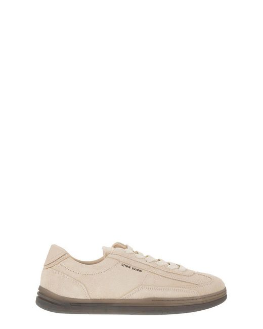 Stone Island Natural Suede Trainers for men