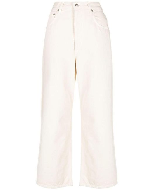 Citizens of Humanity Natural Gaucho Wide-leg Cotton Jeans