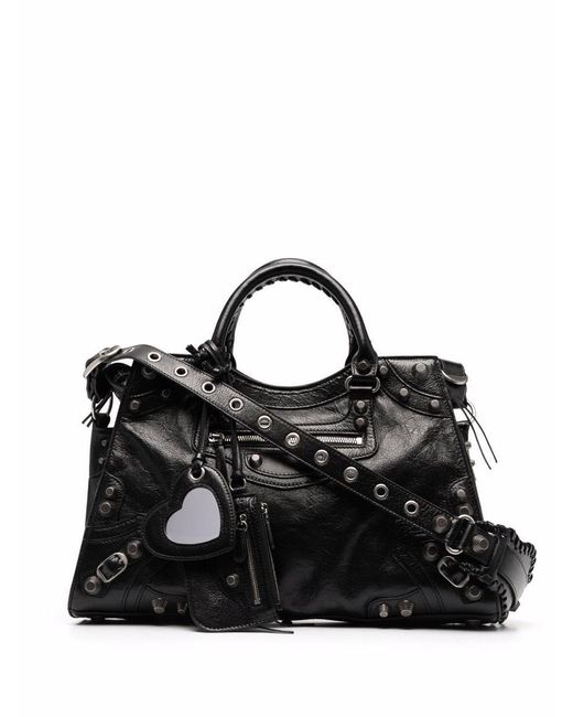 Balenciaga Black Neo Cagole City Leather Handbag