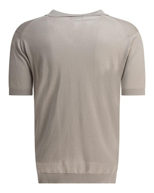 John Smedley Gray "Noah" Polo Shirt for men