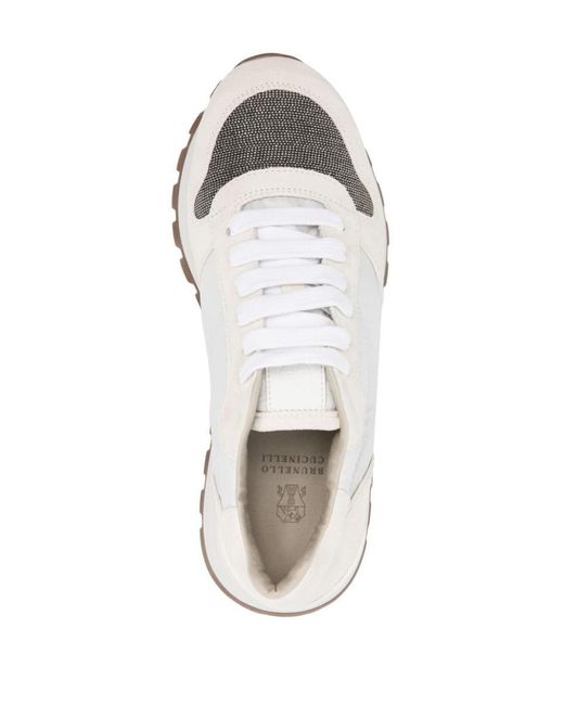 Brunello Cucinelli White Leather Sneakers