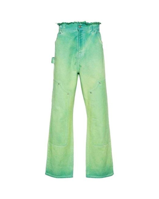 3.PARADIS Green Jeans for men