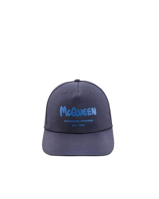 Alexander McQueen Blue Hat for men