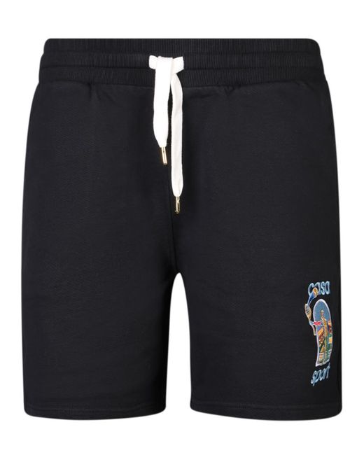 Casablancabrand Black Shorts for men