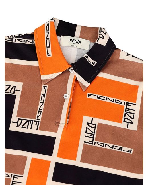 Fendi Orange T-Shirts And Polos