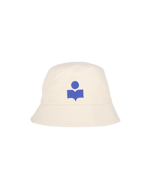 Isabel Marant White Logo Bucket Hat