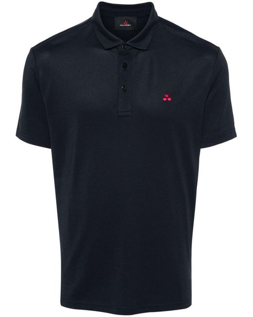 Peuterey Blue Logo Cotton Polo Shirt for men