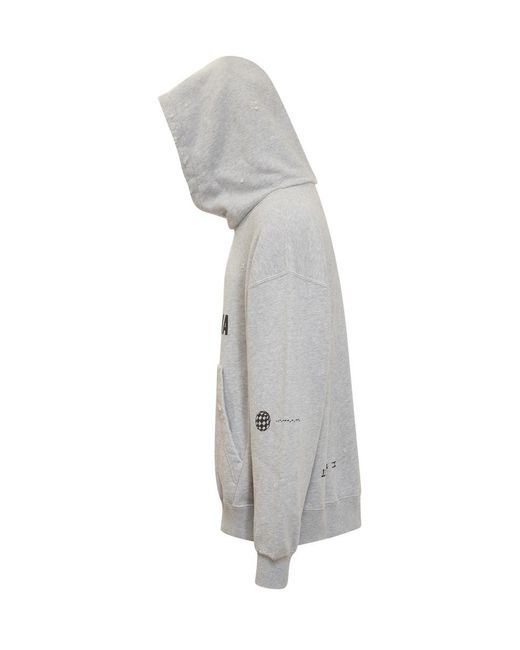 Dolce & Gabbana Gray Hoodie With Logo for men