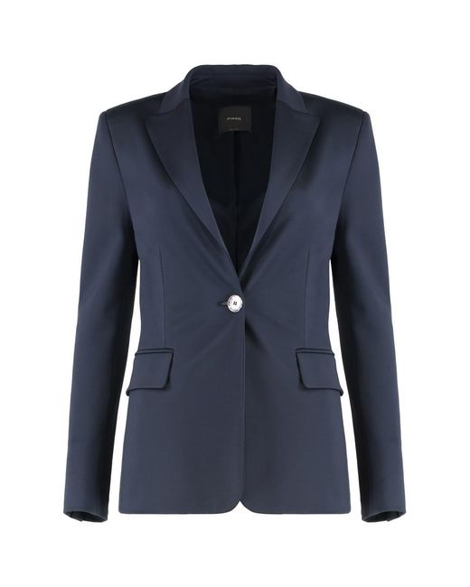 Pinko Blue New Signum Single-Breasted One Button Jacket
