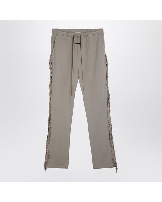 Fear Of God Gray Paris Sky Fringed Jogging Trousers for men
