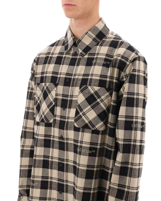 Off-White c/o Virgil Abloh Multicolor Check-print Flannel Shirt for men