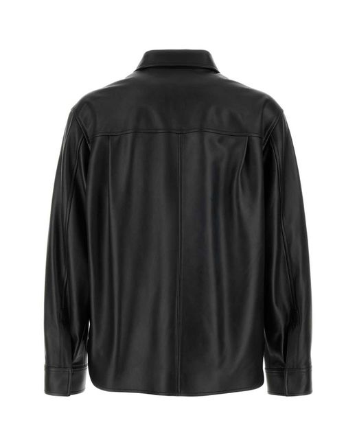 Loewe Black Classic Leather Jacket for men