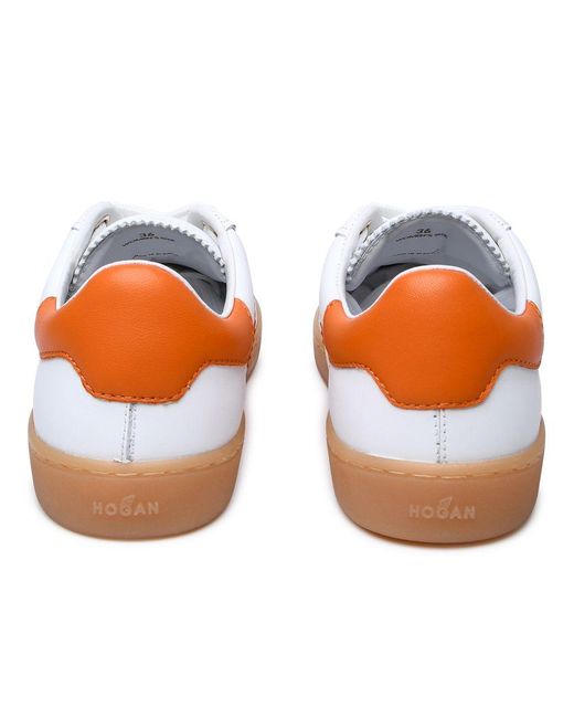 Hogan Orange Cool Leather Sneakers